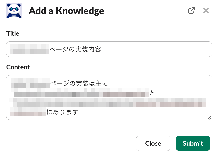 Add knowledge
