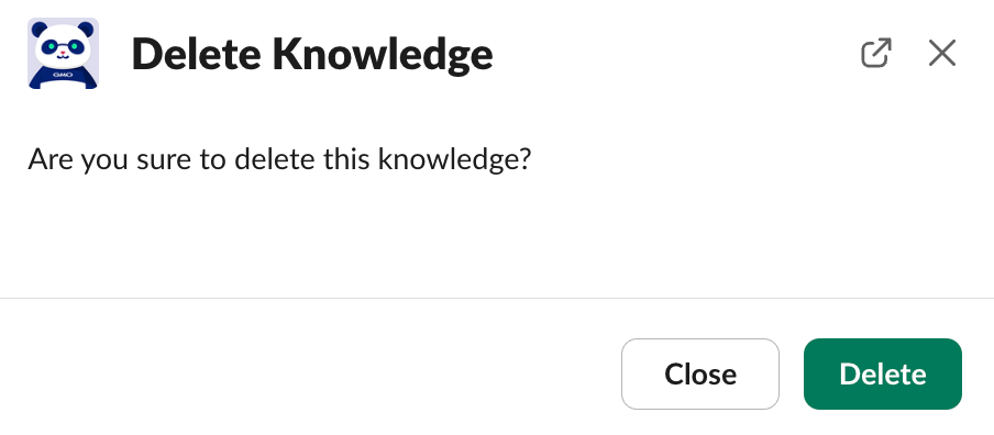 Delete knowledge