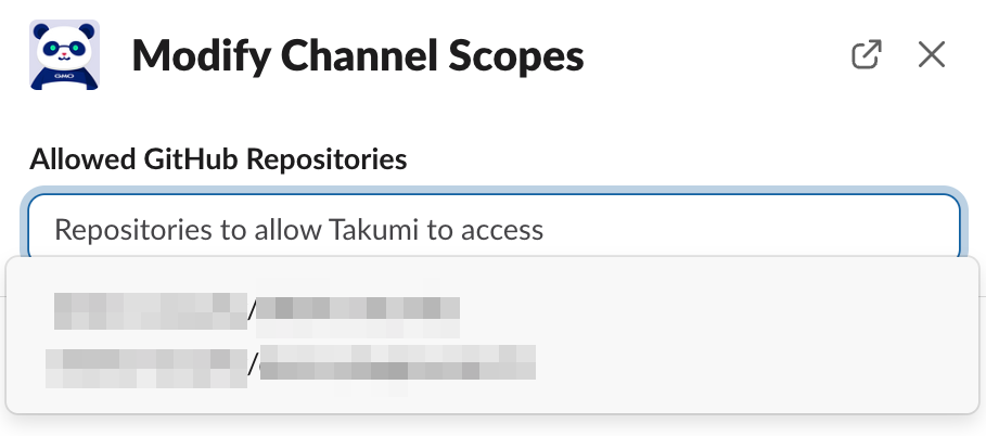 Select from accessible repos