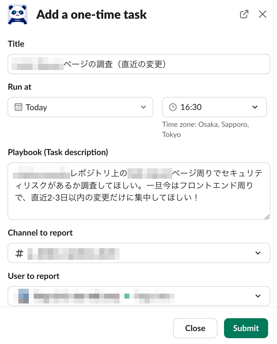 Assign a one-shot task