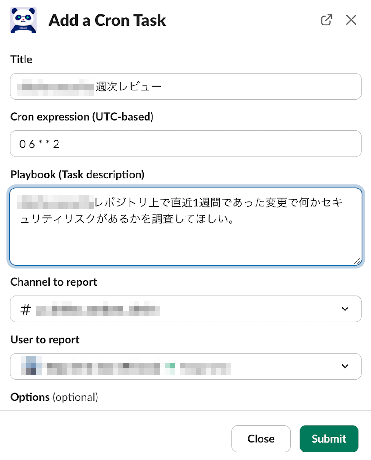 Assign a cron task